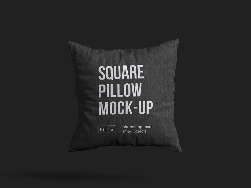 Square Pillow PSD Mockup