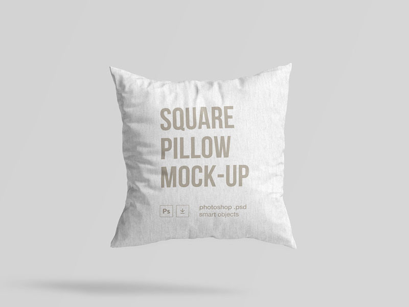 Square Pillow PSD Mockup