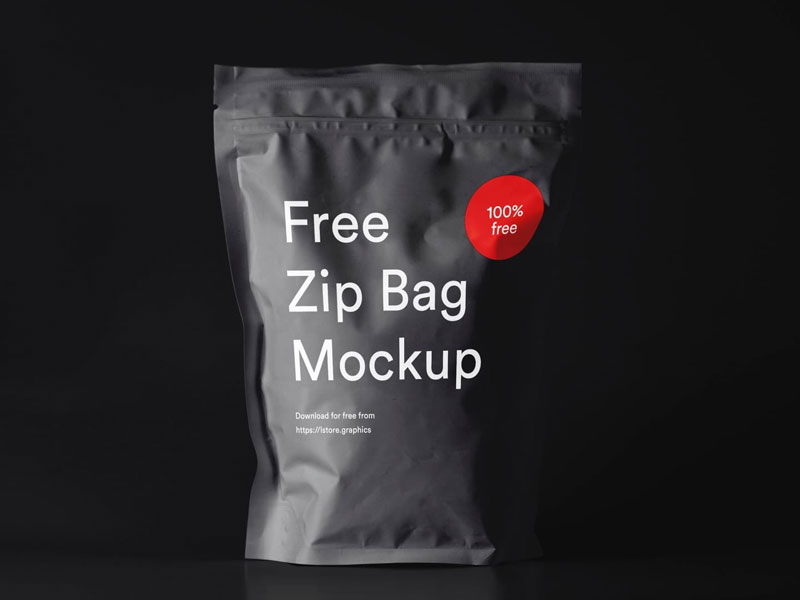 Zip Bag PSD Mockup