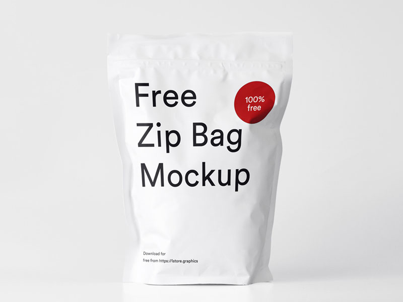 Zip Bag PSD Mockup