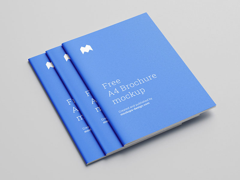 A4 Brochure PSD Mockup Set