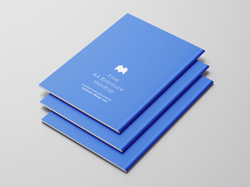 A4 Brochure PSD Mockup Set