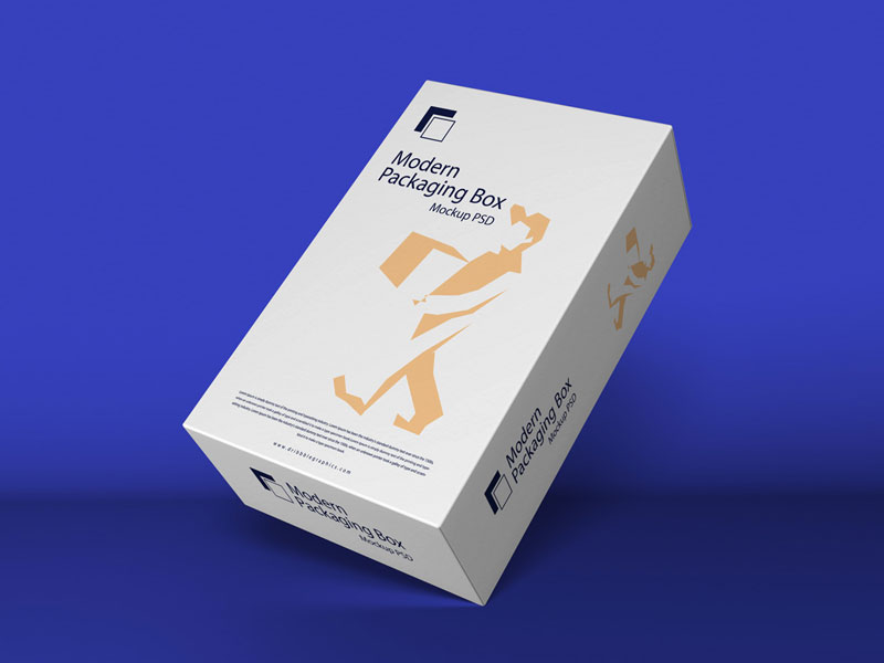 Simple Box Packaging PSD Mockup