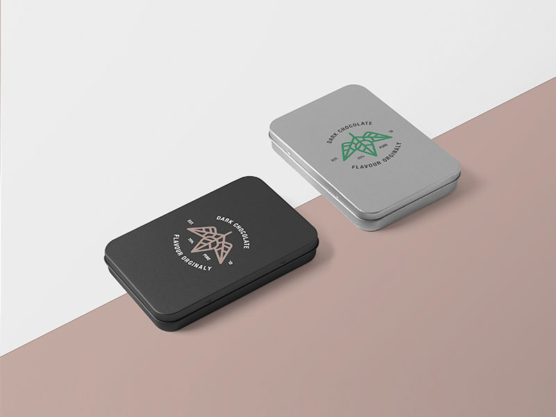 Metal Boxes PSD Mockup