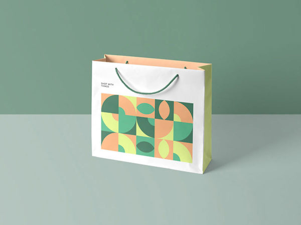 Paper Shopping Bag PSD Mockup
