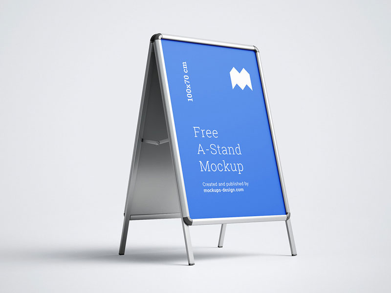 A-Stand frame PSD Mockup | MockupsQ