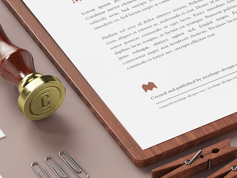 Classy Stationary Branding PSD Mockup