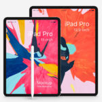 iPad Pro with Pencil PSD Mockup