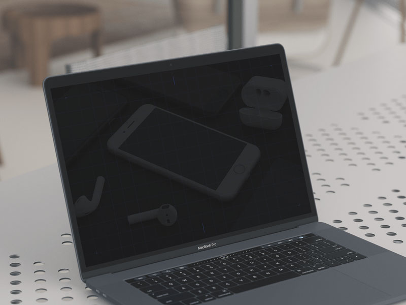 4K MacBook Pro PSD Mockup