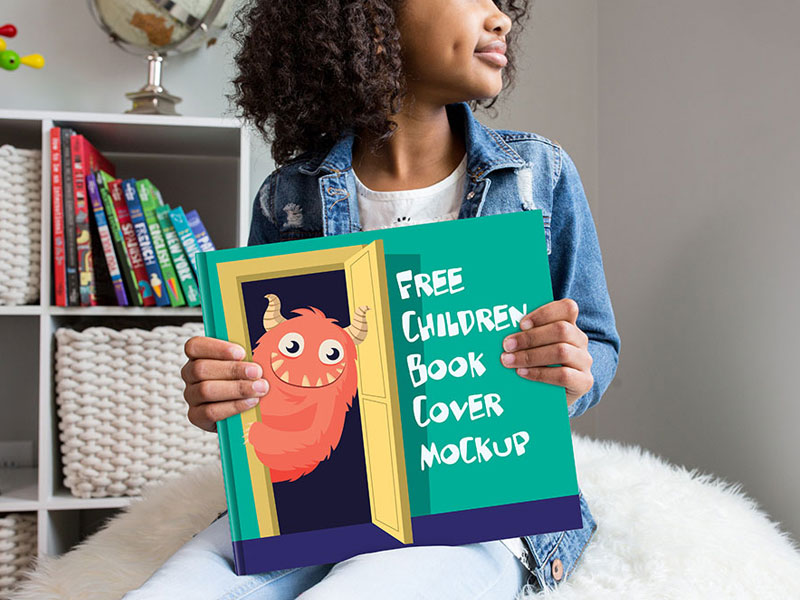 Children Book Cover PSD Mockup