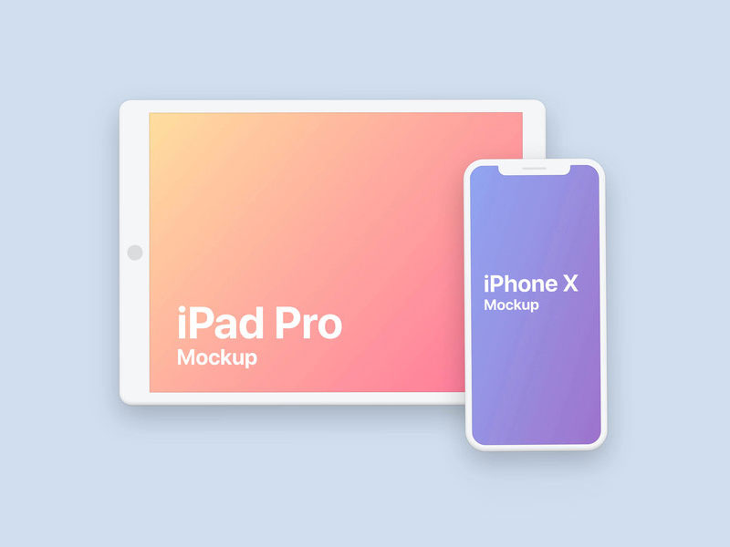 Clay iPhone & iPad Pro PSD Mockup
