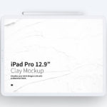 iPad Pro 12.9” Clay PSD Mockup