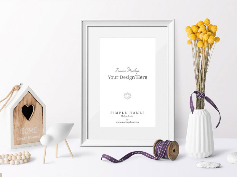 Photo Frame Scenes PSD Mockup