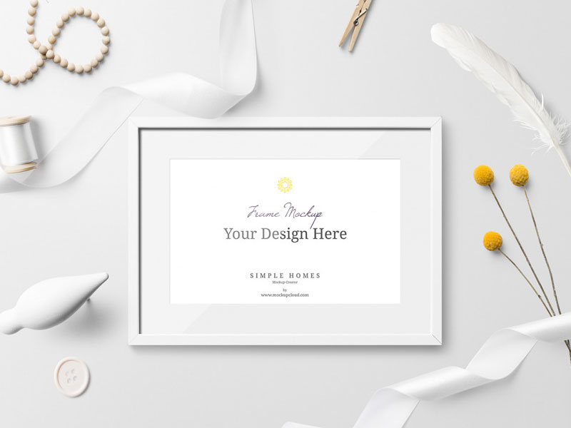 Photo Frame Scenes PSD Mockup