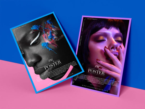 Stylish Posters PSD Mockup