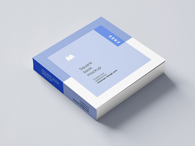 Thick Square Book PSD Mockup