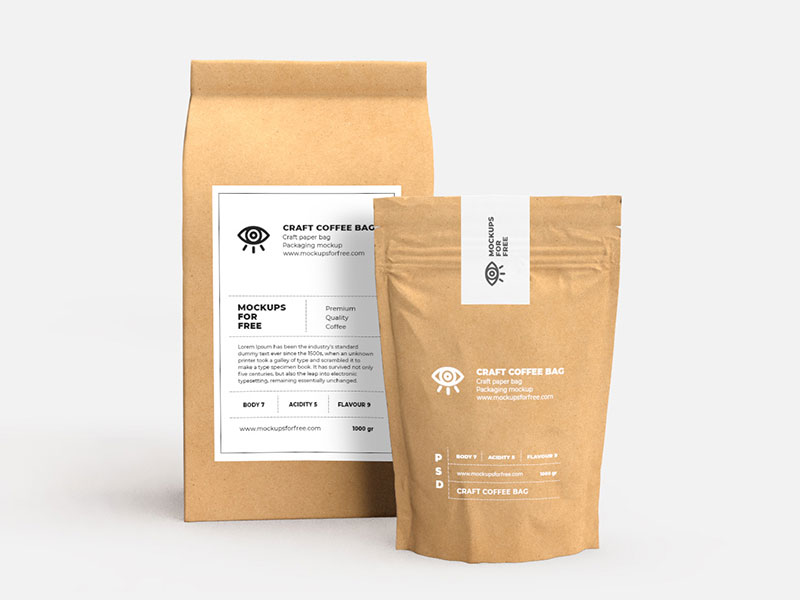 Paper Bag Packaging PSD Mockup | MockupsQ