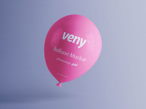 Floating Balloon PSD Mockup