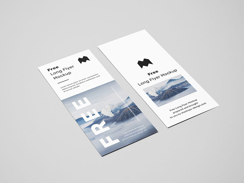 Long Flyer PSD Mockup