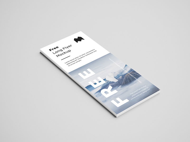 Long Flyer PSD Mockup