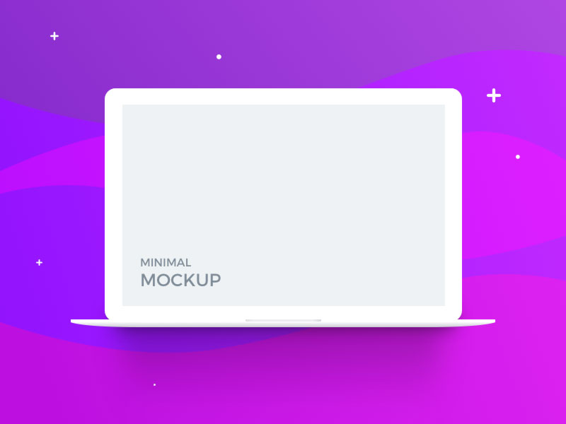 Minimal Macbook PSD Mockup
