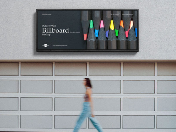 Download Outdoor Wall Billboard PSD Mockup | MockupsQ