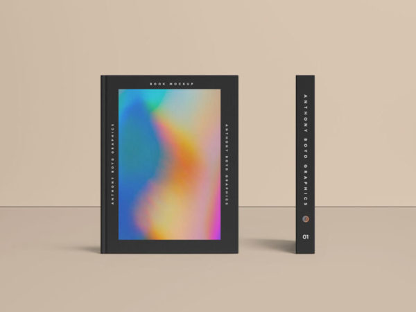 Book Cover and Side PSD Mockup