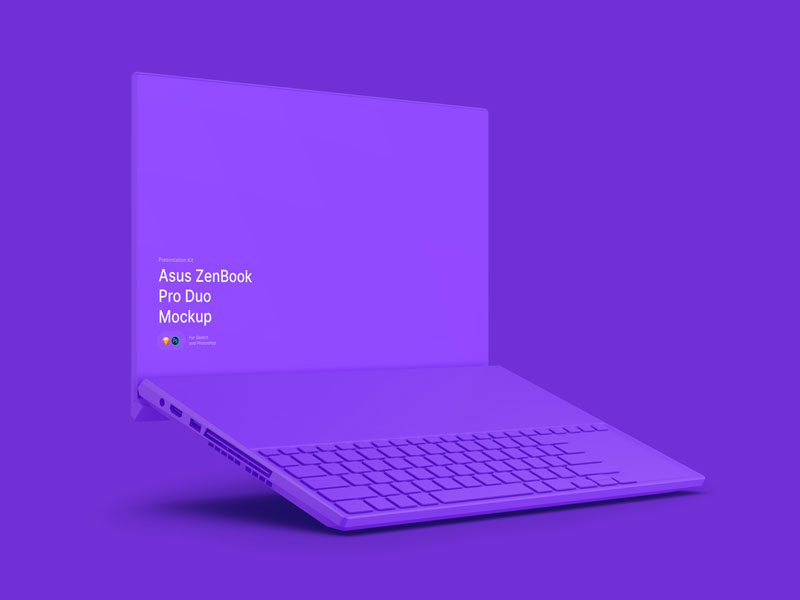 ZenBook Pro Duo PSD Mockup