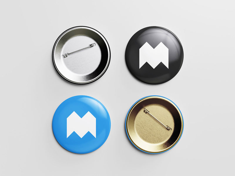 Pin Button PSD Mockup | MockupsQ