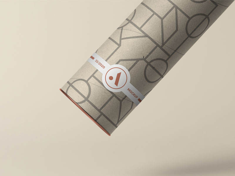 Tube with Label PSD Mockup