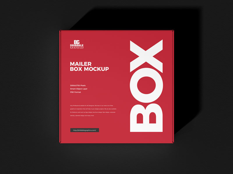 Download Mailer Box PSD Mockup | MockupsQ