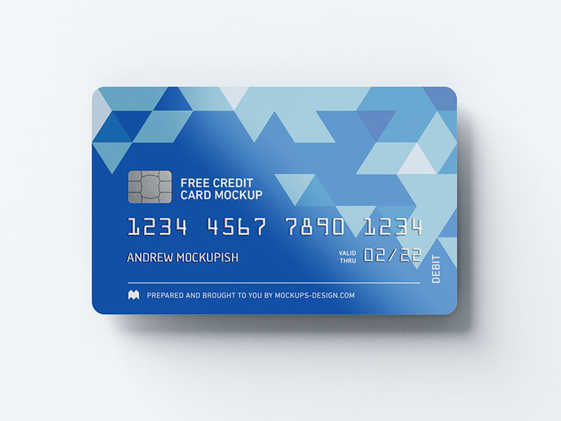 Realistic Credit Card PSD Mockup