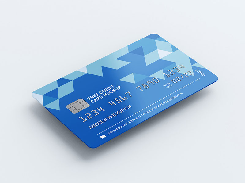 Realistic Credit Card PSD Mockup