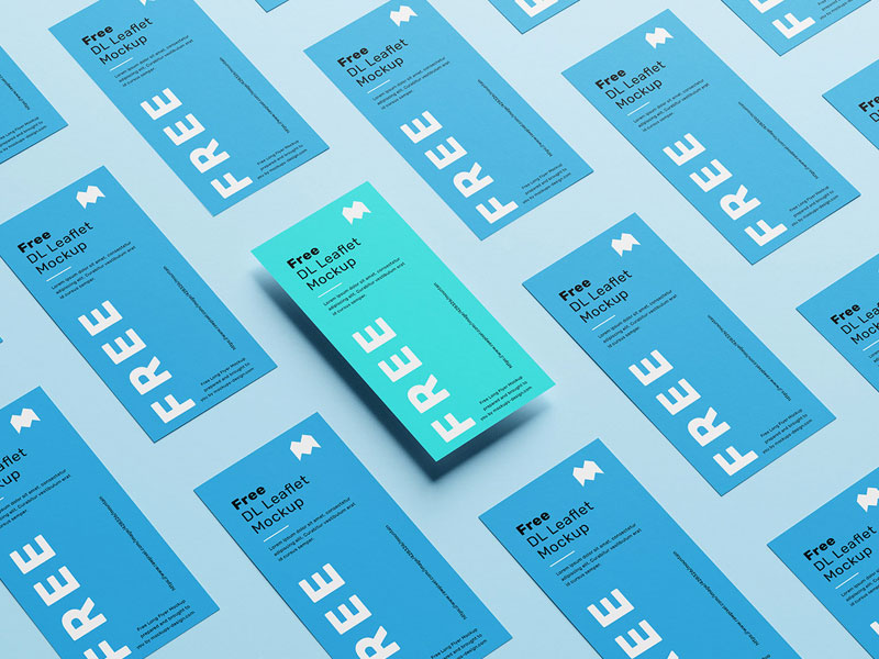 DL leaflet PSD Mockup