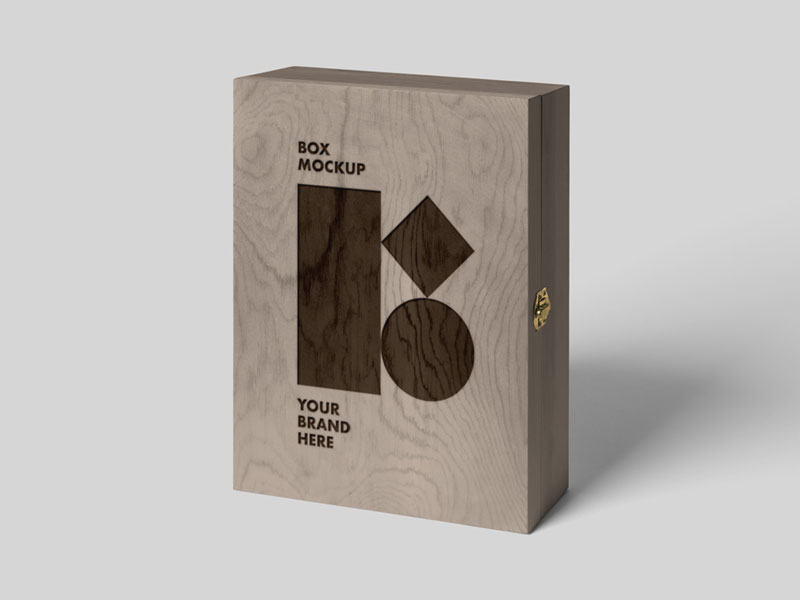 Download Wood Box PSD Mockup | MockupsQ