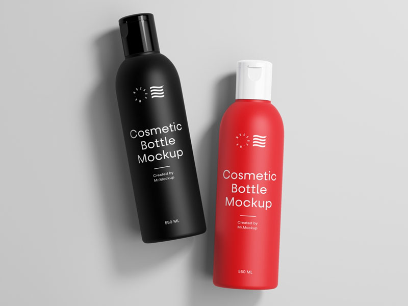 Cosmetic Bottles PSD Mockup