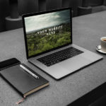 MacBook Pro Workspace PSD Mockup