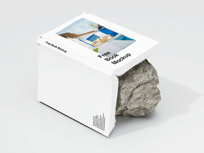 Book on the Stone PSD Mockup