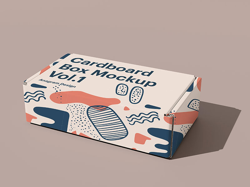 Download Cardboard Box V2 PSD Mockup | MockupsQ