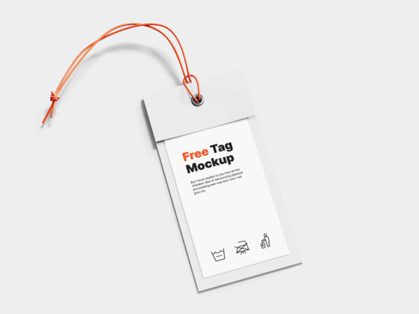 Label Tag with String PSD Mockup