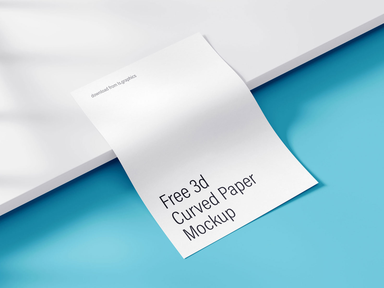 3D Curved Paper PSD Mockup