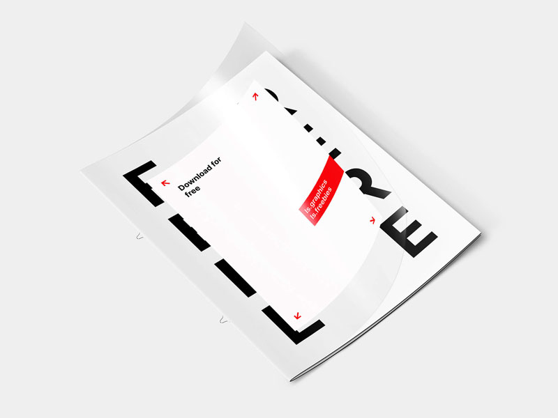 Letter Transparent Cover Brochure PSD Mockup