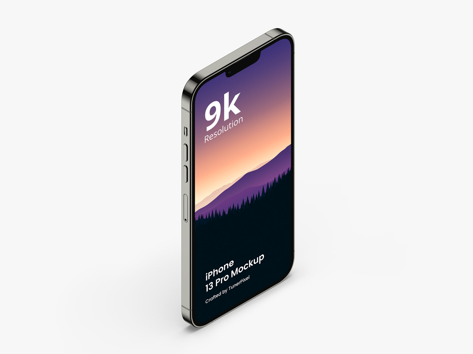 iPhone 13 Pro (9K Resolution) PSD Mockup