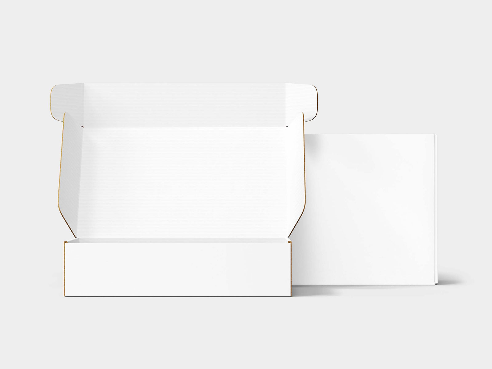 Cardboard Packages PSD Mockup