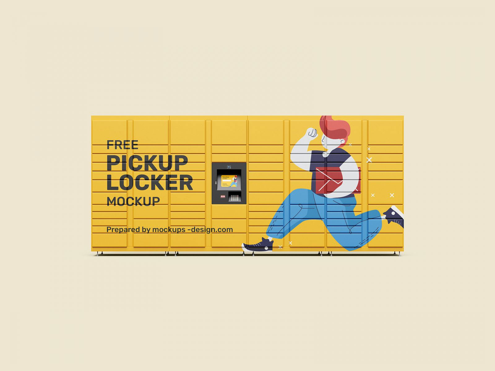 Pickup Locker PSD Mockup