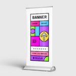 Roll-up Standing Banner PSD Mockup