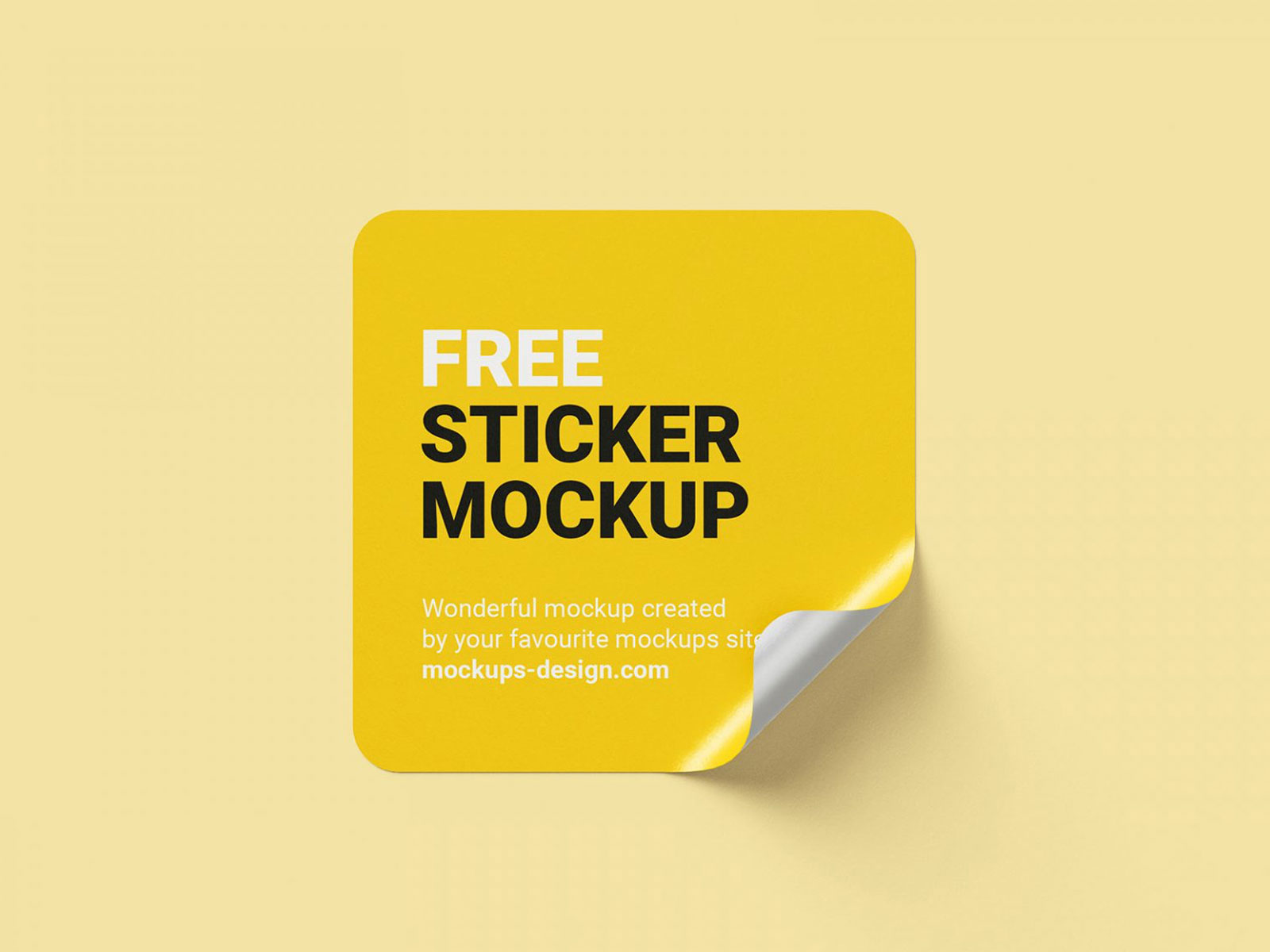 Square Sticker PSD Mockup | MockupsQ